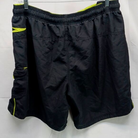 Speedo Swim Trunk/Board Short Men's XXL Black/Neon Green. Lined. Hip Pocket..... - Picture 5 of 12